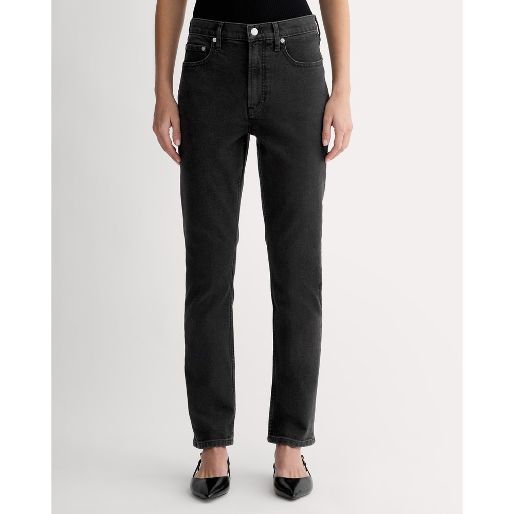 EVERLANE Women's The Original Cheeky‎ Jean in Washed Black Slim Straight Leg 26R
